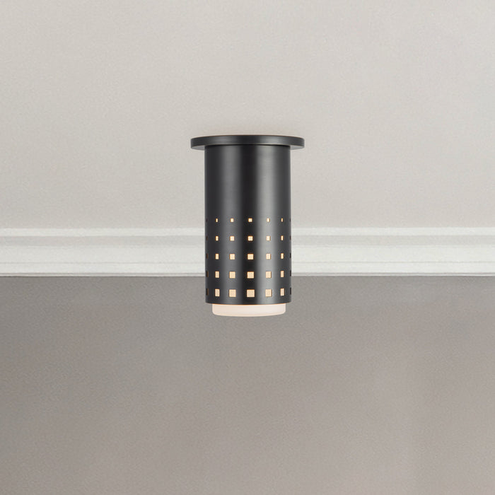 Astoria 5-in Steel Semi-Flush Mount