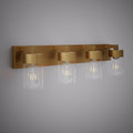 4 Lights Aurora 4-light wall/vanity light Aged Brass  Dimmable 240W