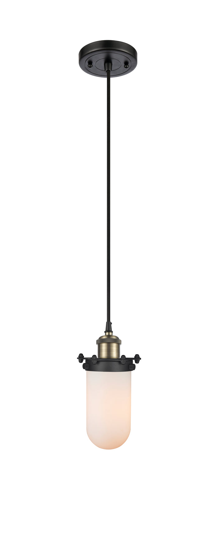 Austere Mini Pendant Black Antique Brass