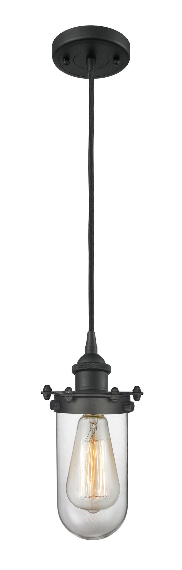 Austere Mini Pendant Black Antique Brass