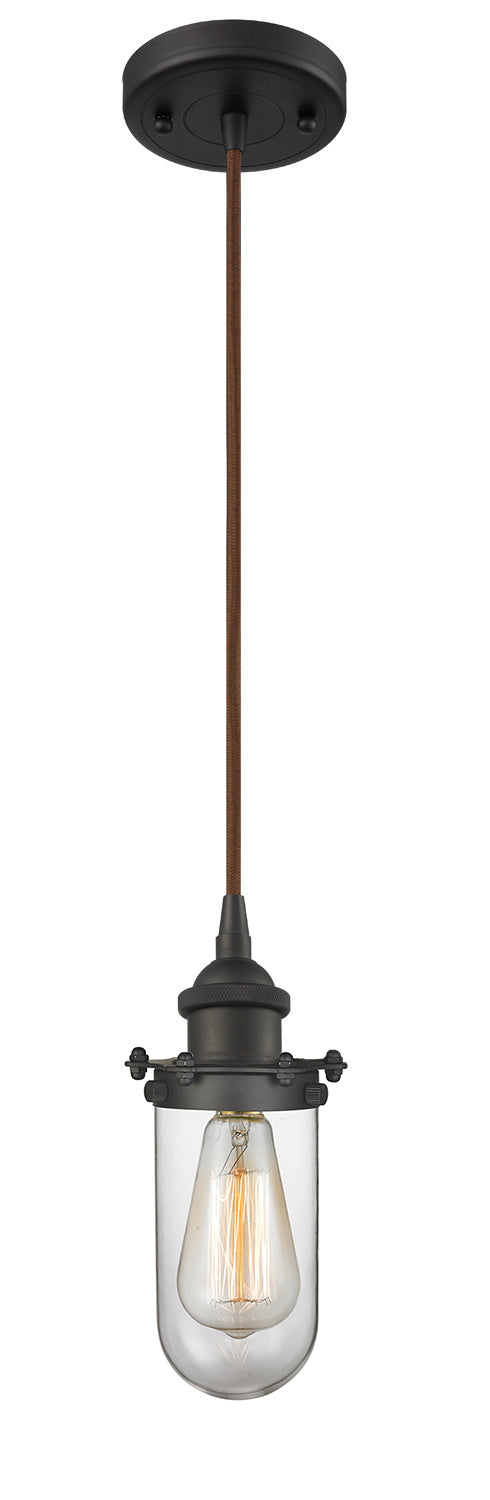 Austere Mini Pendant Black Antique Brass