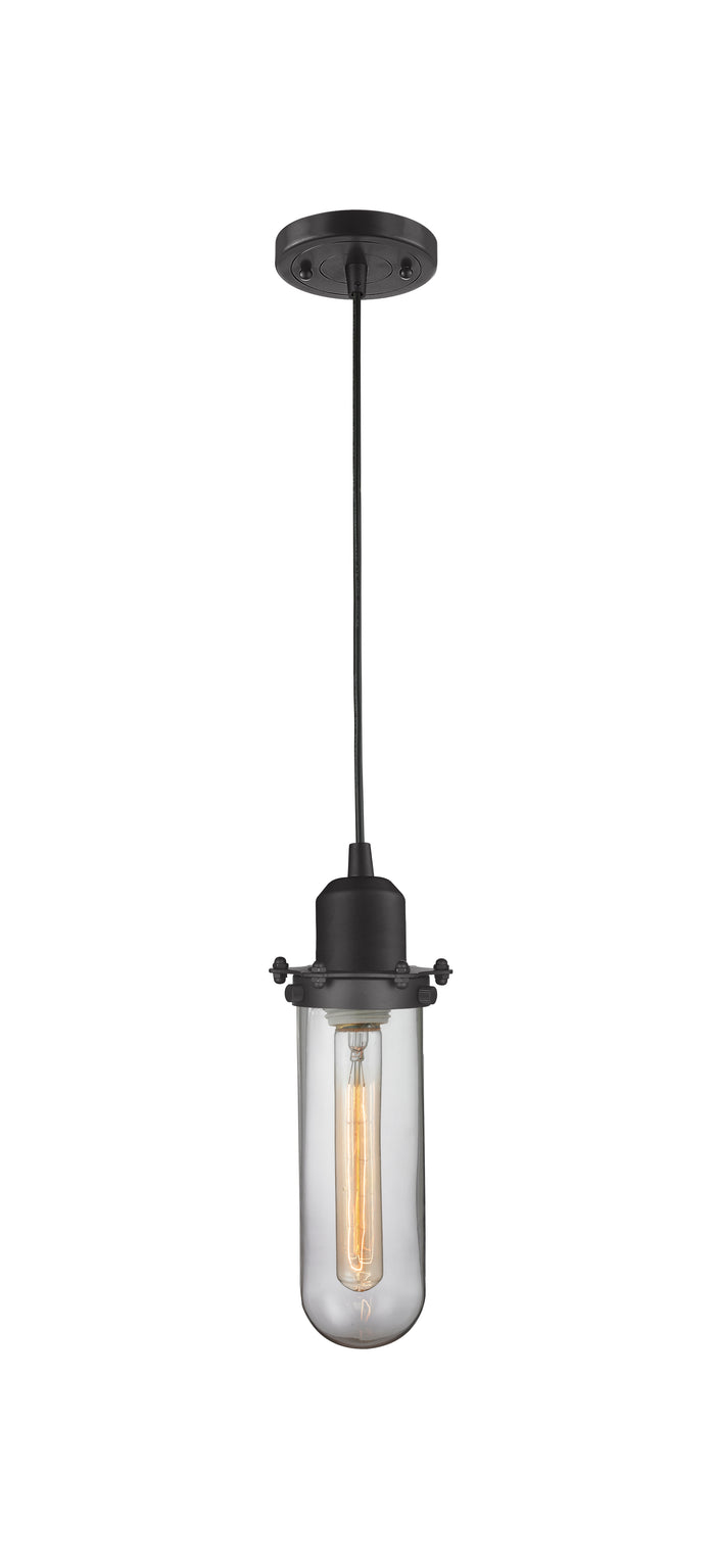 Austere Mini Pendant Matte Black Brass