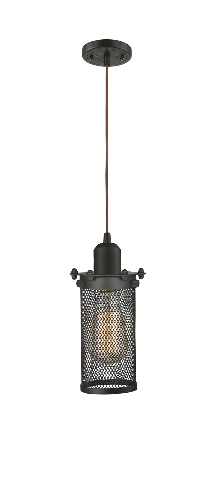 Austere Mini Pendant Matte Black Brass