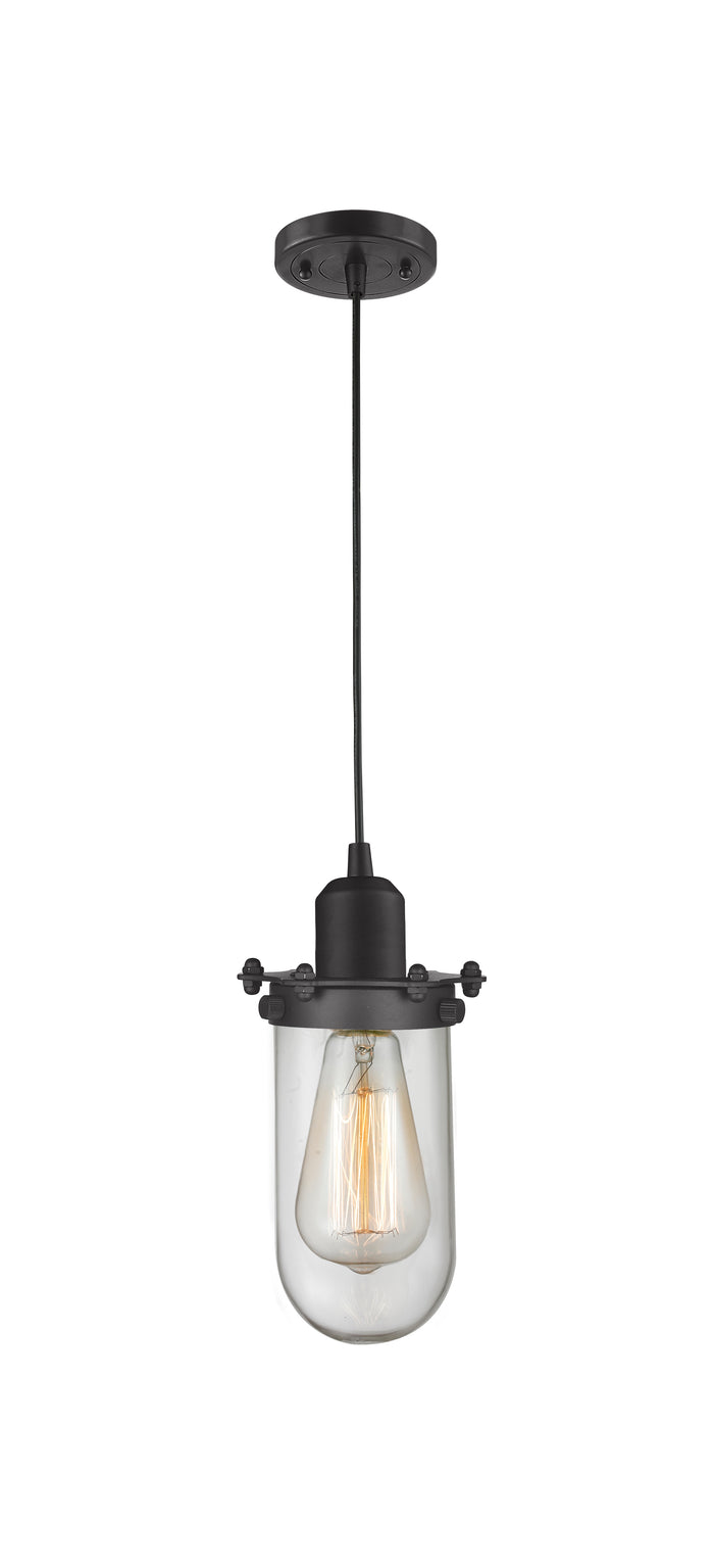 Austere Mini Pendant Matte Black Cast Brass