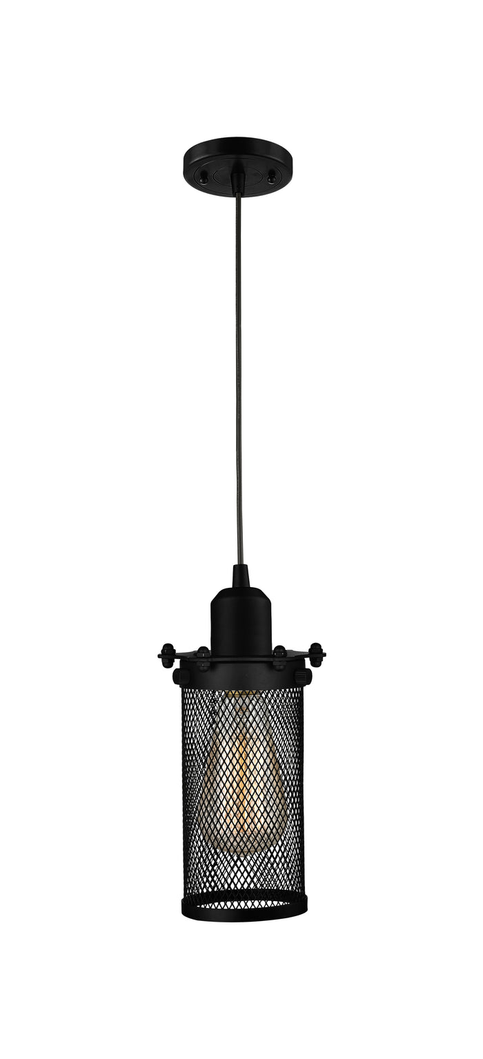 Austere Mini Pendant Matte Black Cast Brass