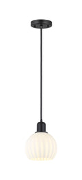 Austere Mini Pendant Matte Black Cast Brass