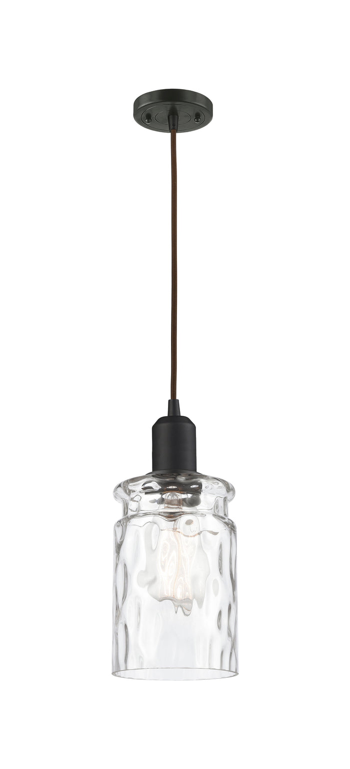 Austere Mini Pendant Matte Black Cast Brass