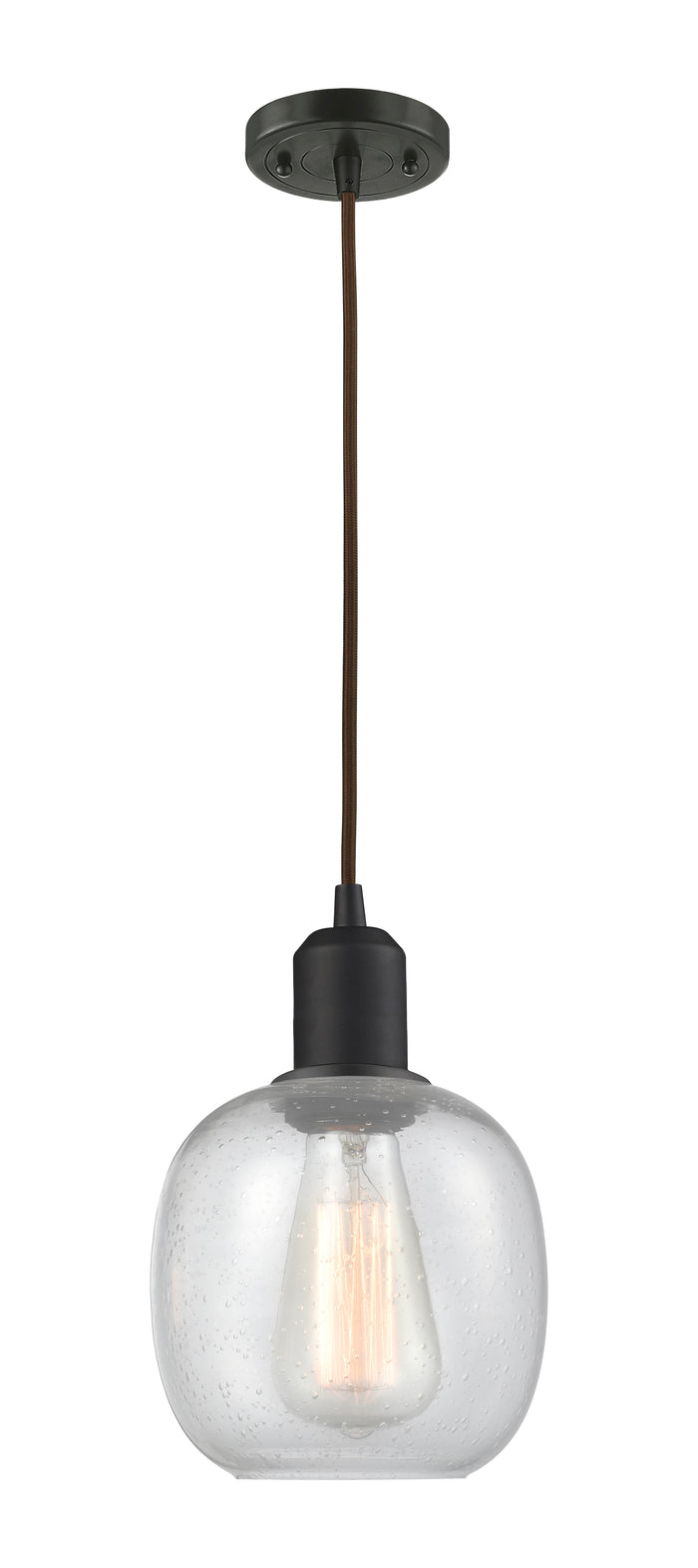 Austere Mini Pendant Matte Black Cast Brass
