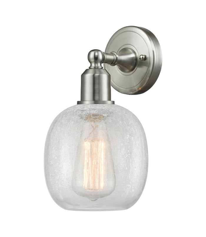 Brushed Satin Nickel / Clear Crackle