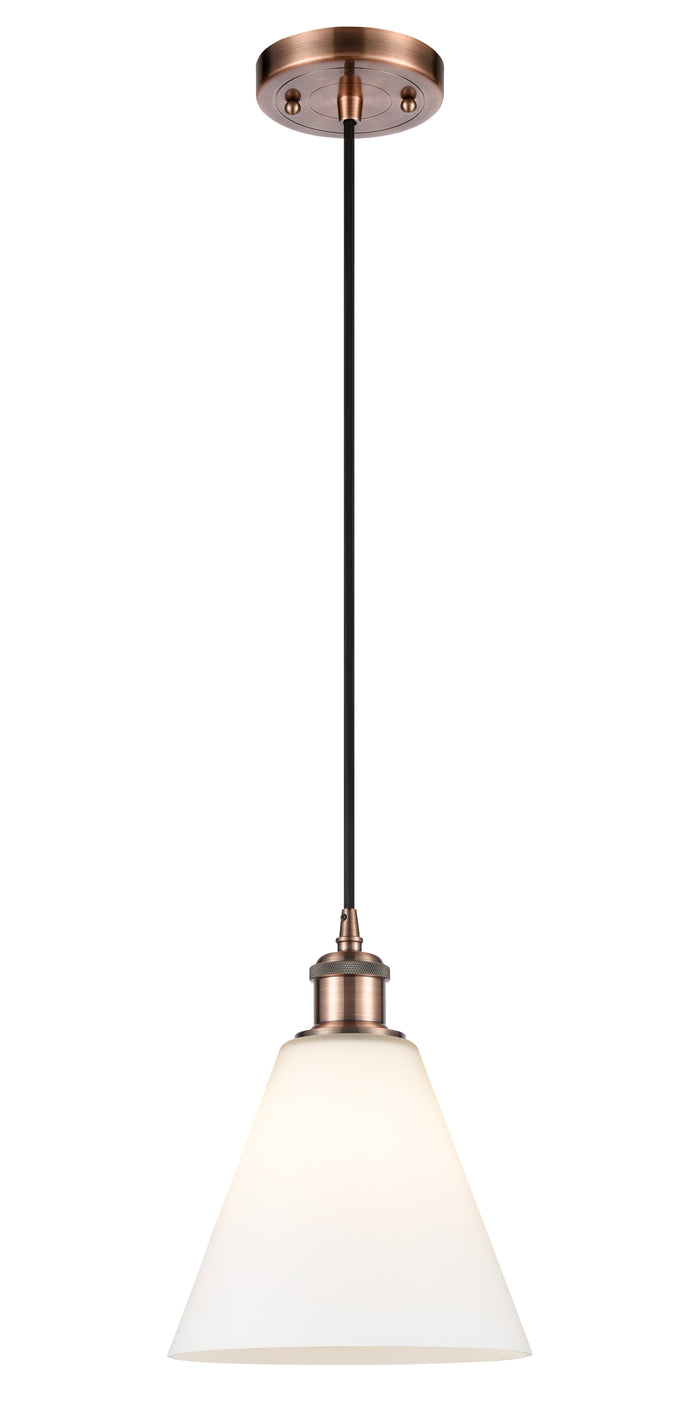 Ballston Mini Pendant 8 Inch Antique Brass