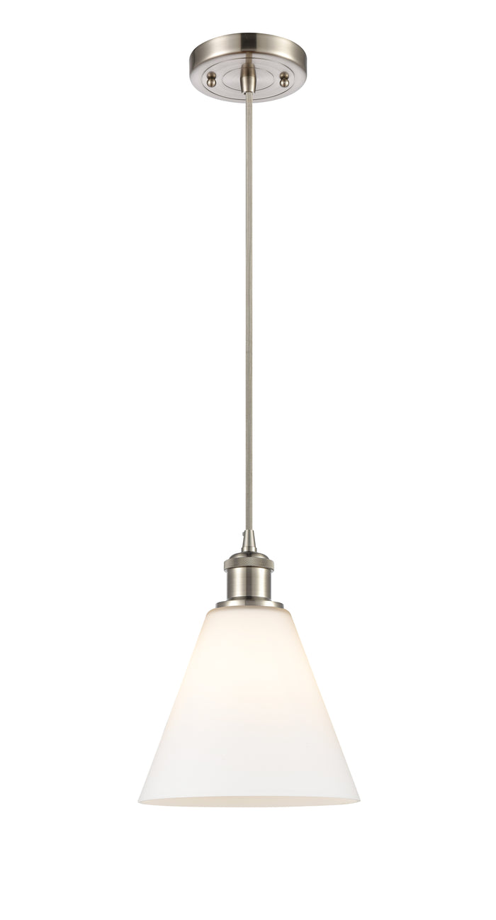 Brushed Satin Nickel / Matte White