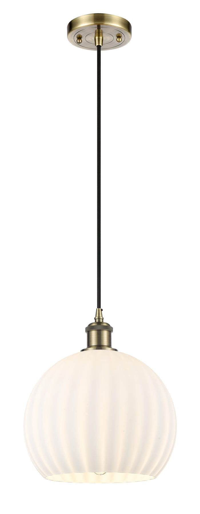 Ballston Mini Pendant Antique Brass 10 Inch