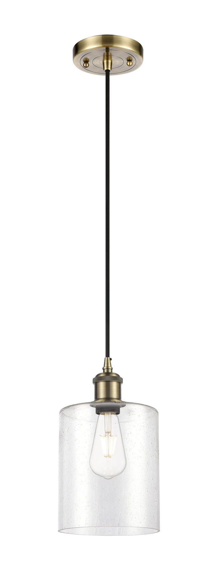 Ballston Mini Pendant Antique Brass 11.25 Height