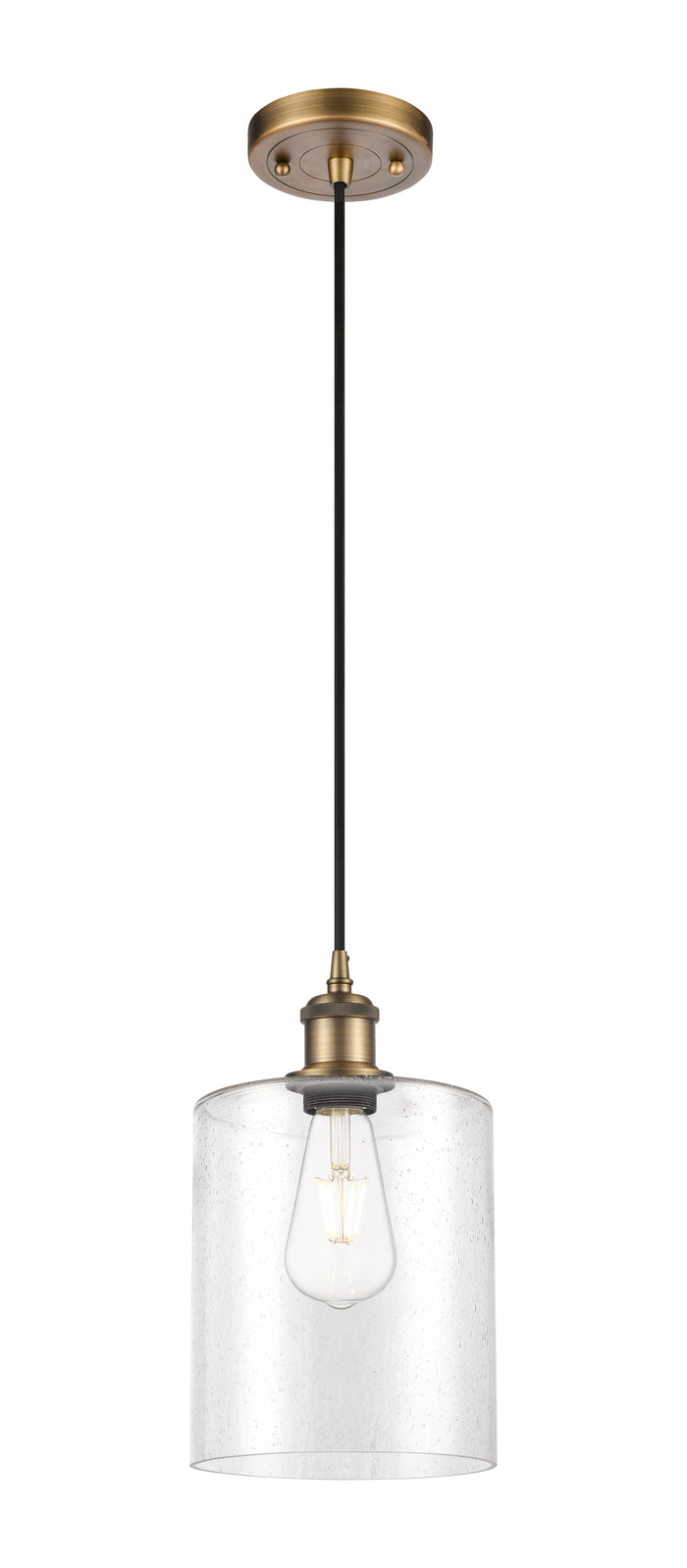 Ballston Mini Pendant Antique Brass 11.25 Height