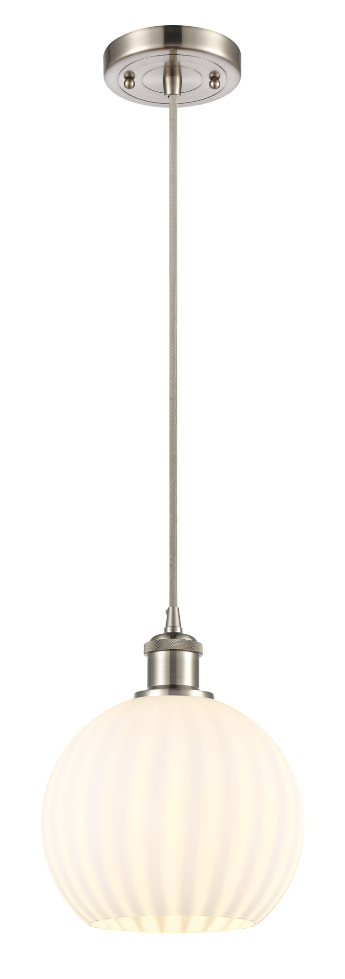 Brushed Satin Nickel / White Venetian
