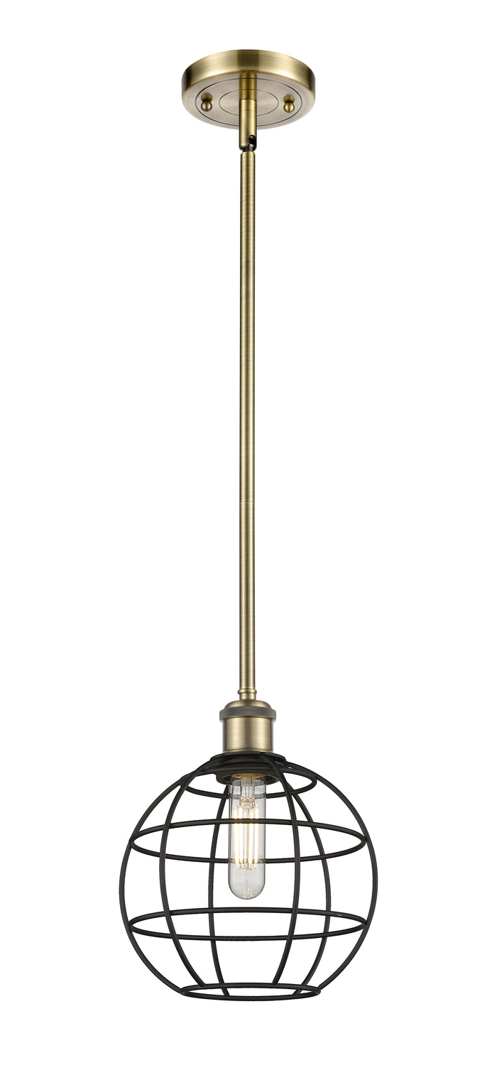 Ballston Mini Pendant Antique Brass 8 Inch