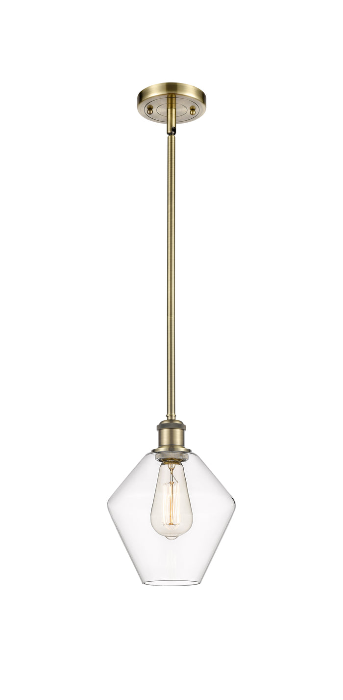Ballston Mini Pendant Antique Brass 8 Inch