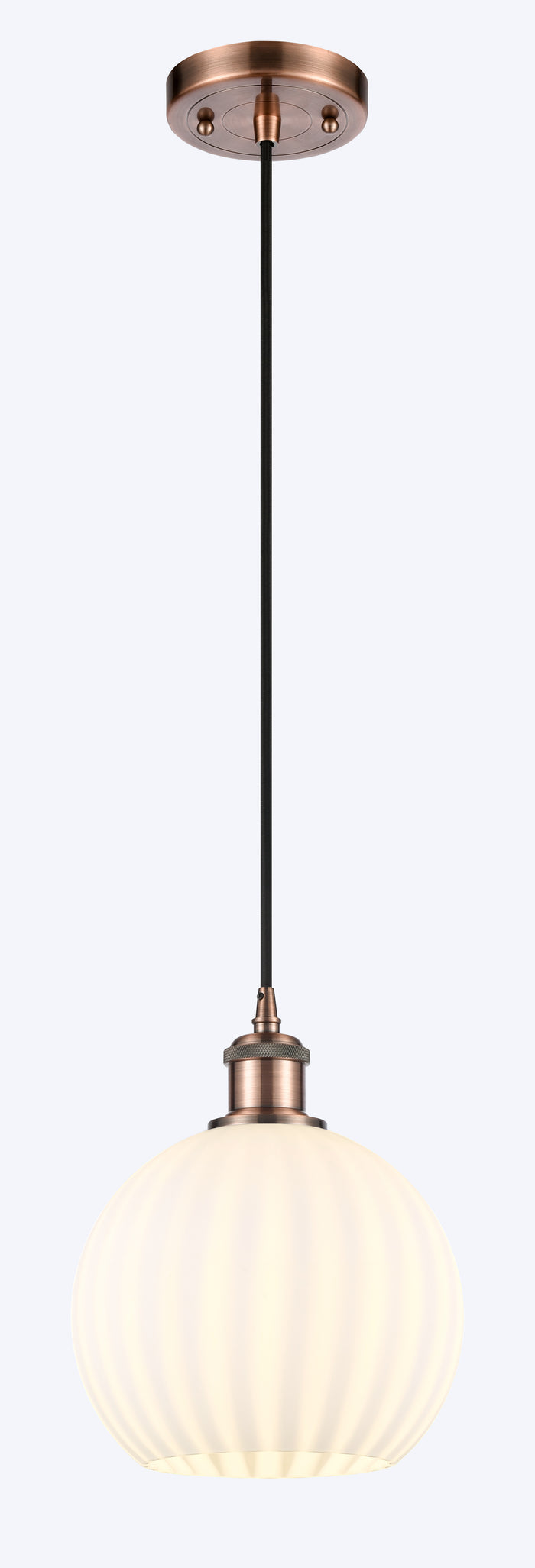 Ballston Mini Pendant Antique Brass 8 Inch