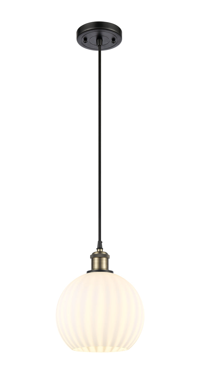 Ballston Mini Pendant Antique Brass 8 Inch