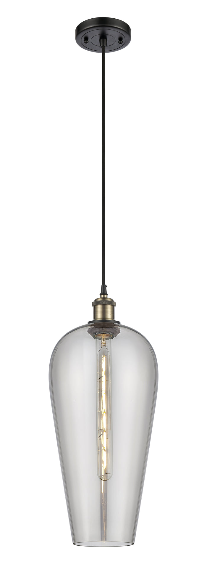 Black Antique Brass / Light Smoke