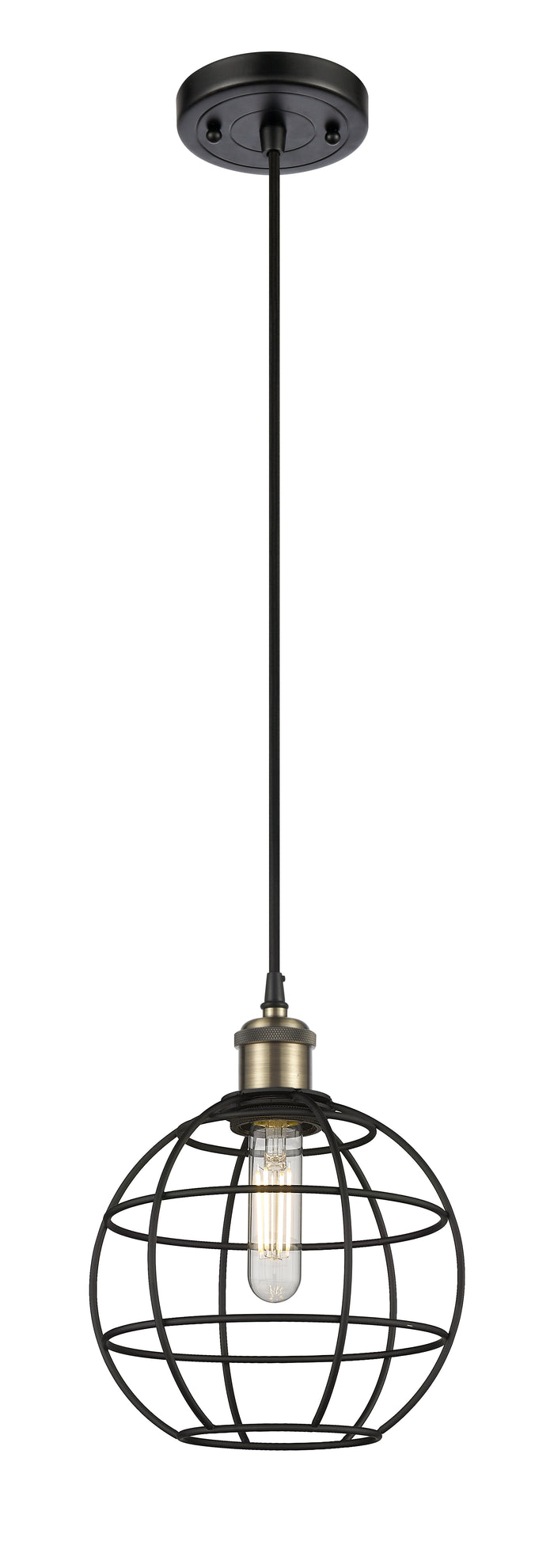 Ballston Mini Pendant Antique Brass Dimmable