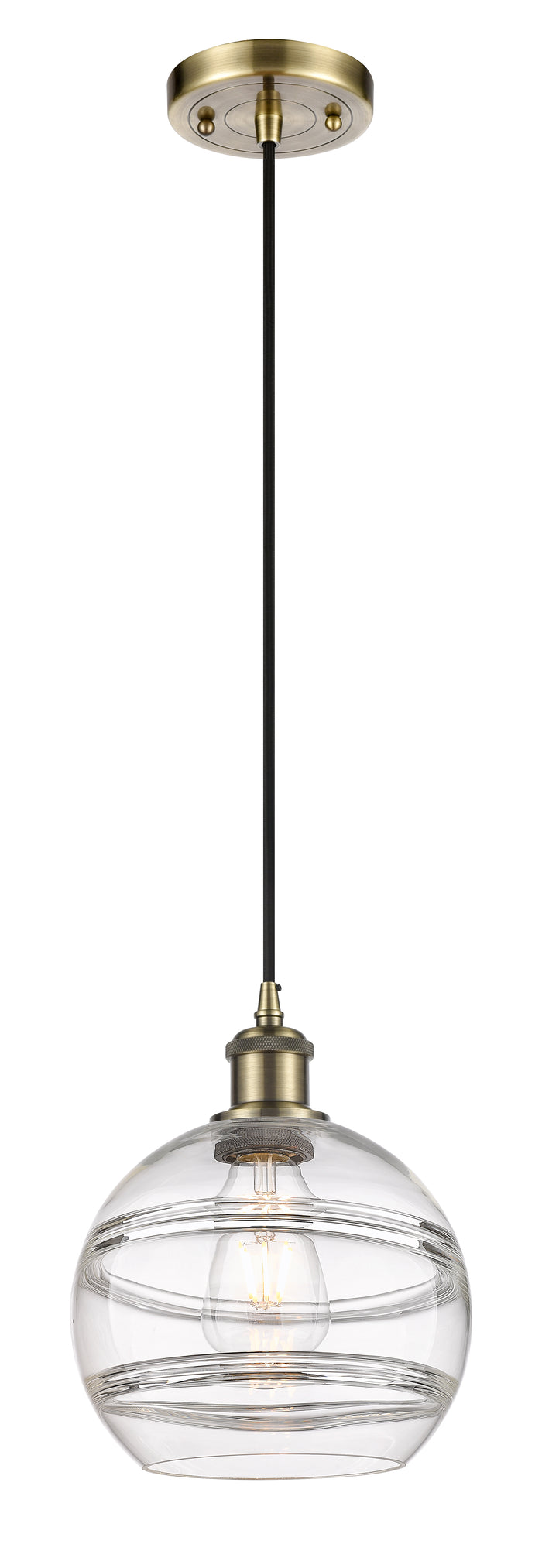 Ballston Mini Pendant Antique Brass Finish