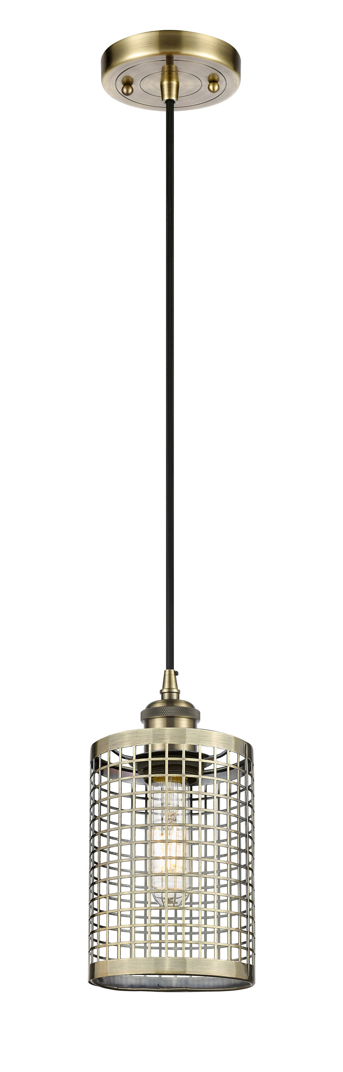 Ballston Mini Pendant Antique Brass Finish