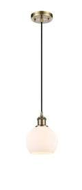 Ballston Mini Pendant Antique Brass Finish