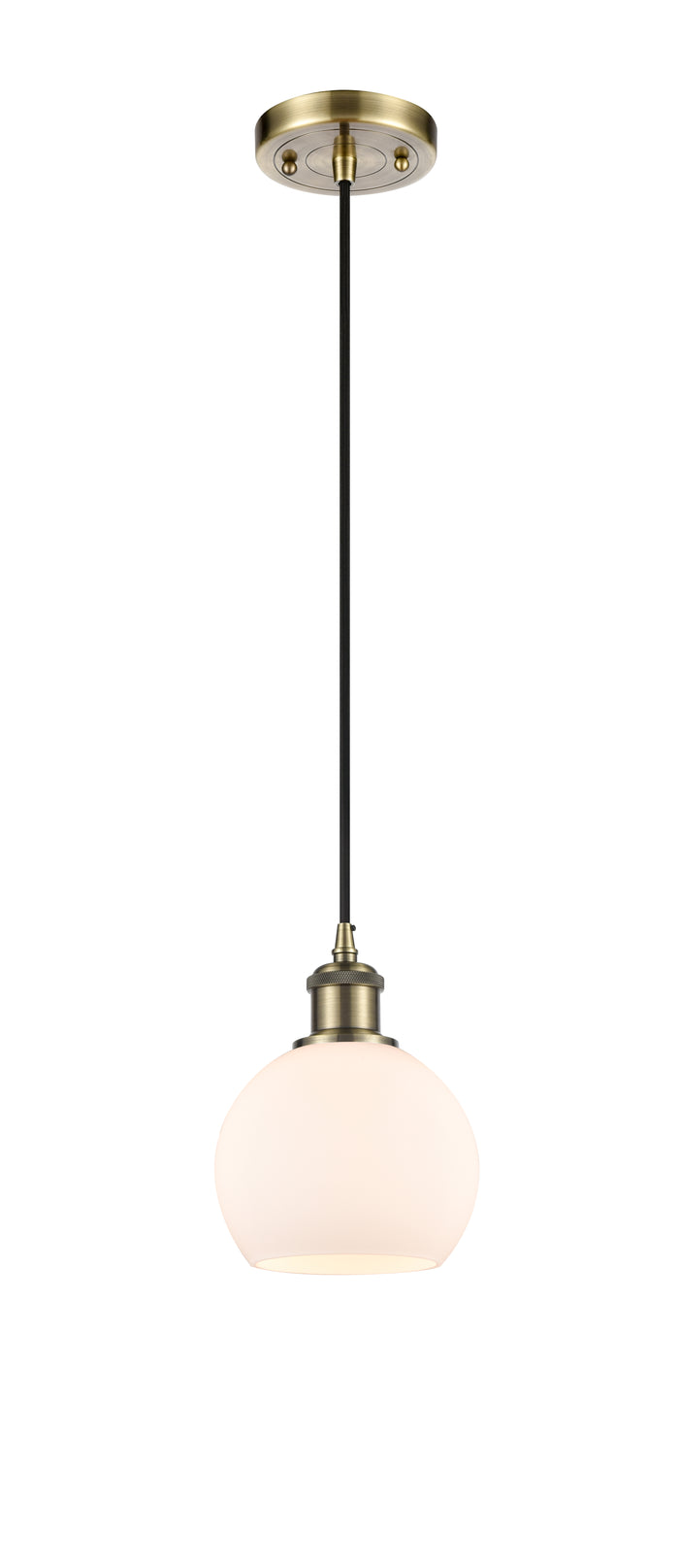 Ballston Mini Pendant Antique Brass Finish