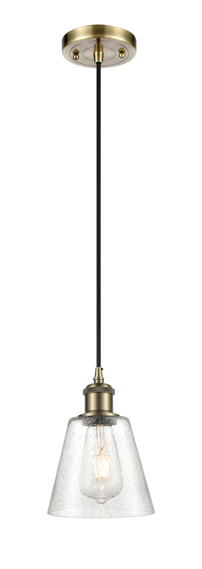 Ballston Mini Pendant Antique Brass Finish