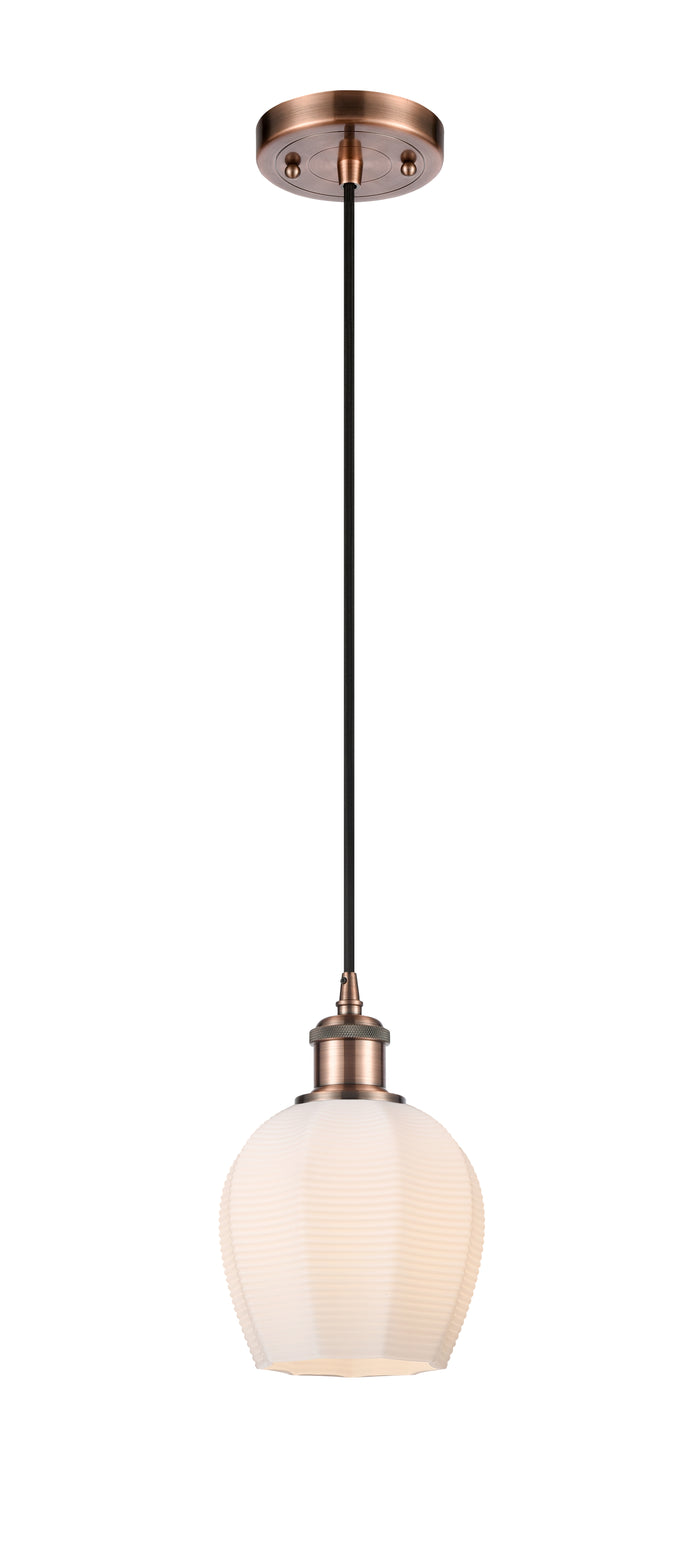 Ballston Mini Pendant Antique Brass Finish