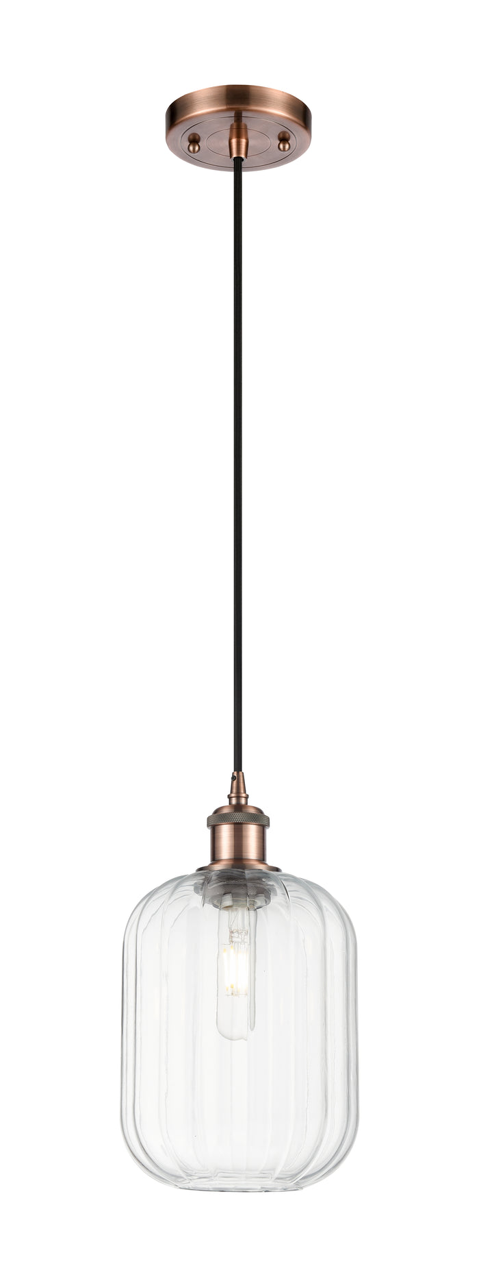 Ballston Mini Pendant Antique Brass Finish