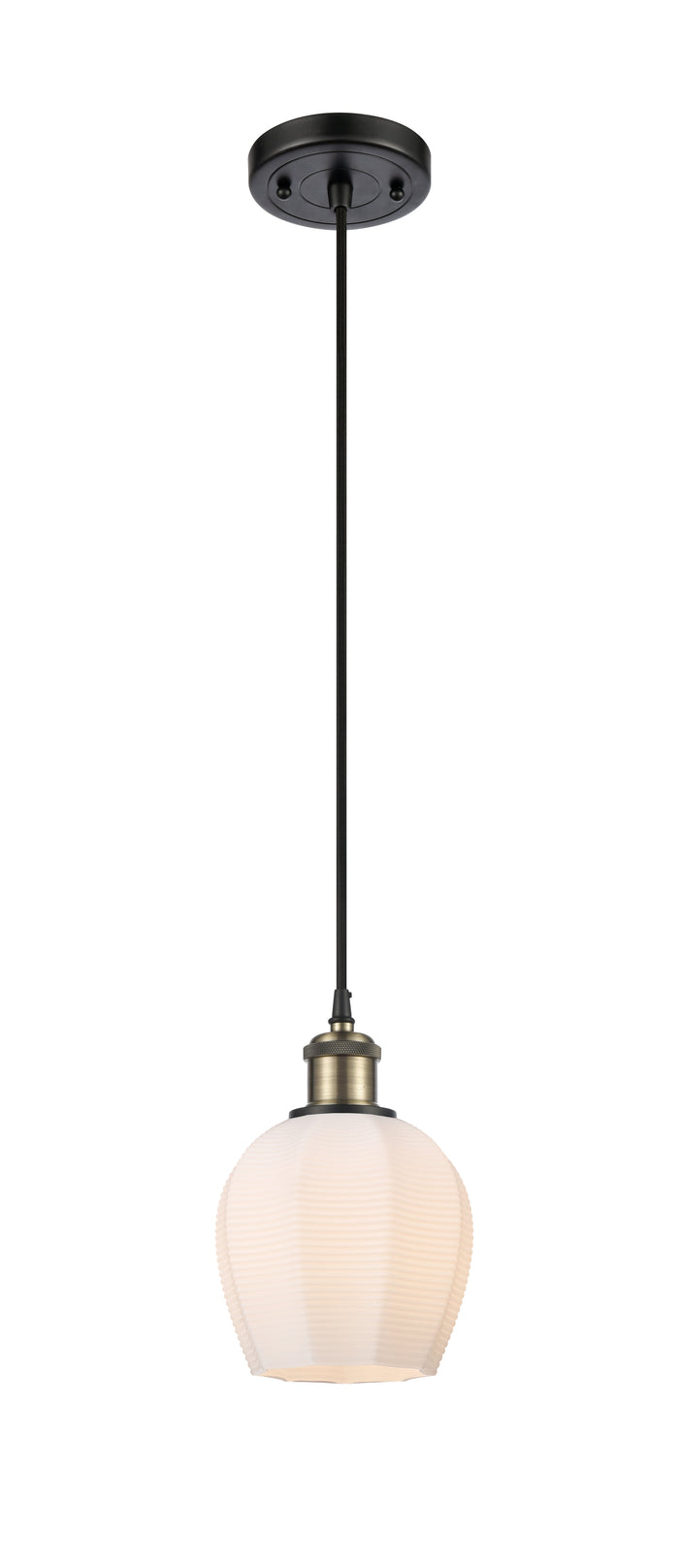 Ballston Mini Pendant Antique Brass Finish