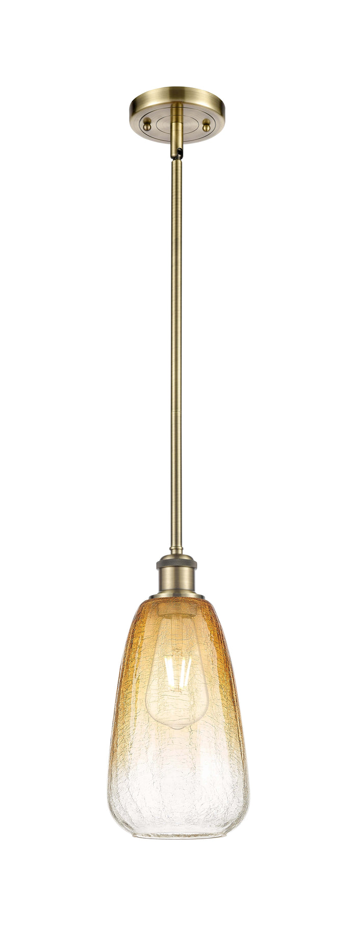 Ballston Mini Pendant Antique Brass Glass