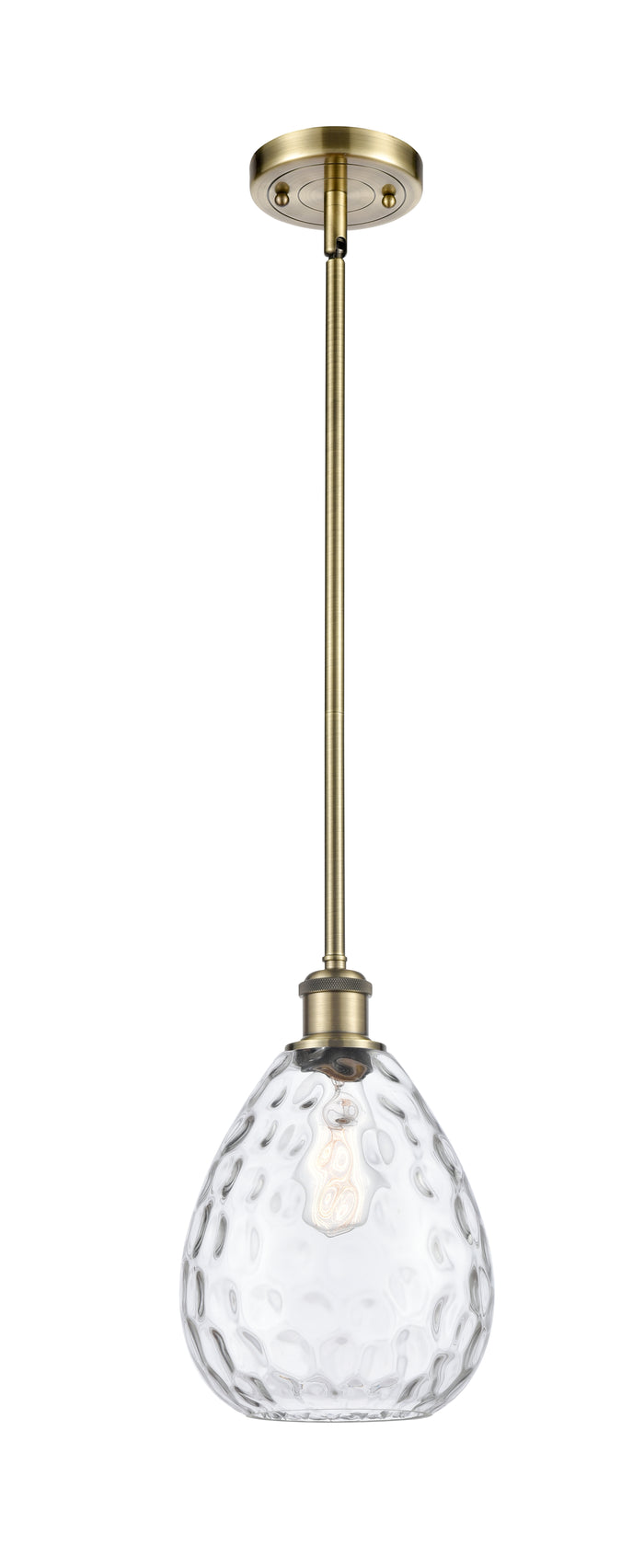 Ballston Mini Pendant Antique Brass Glass