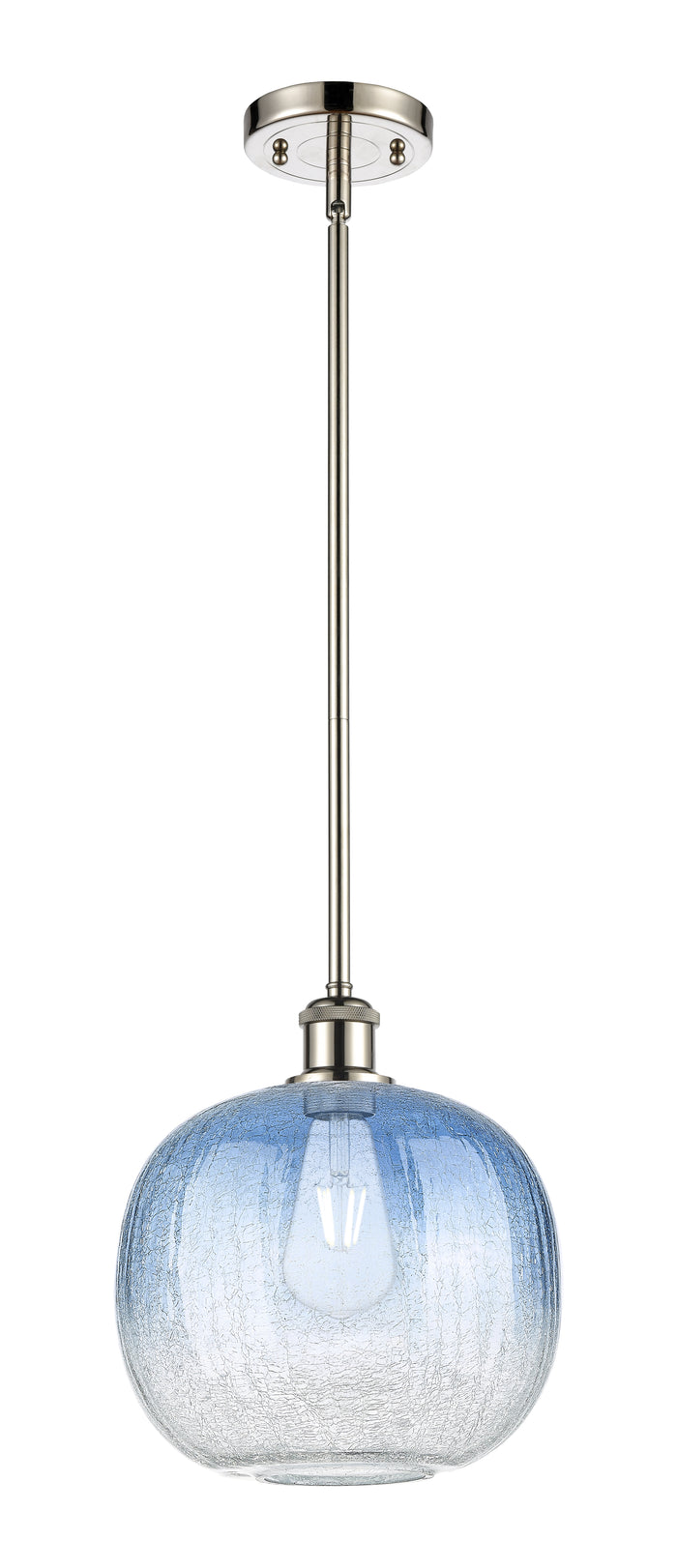 Brushed Satin Nickel / Sapphire Blue