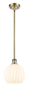 Ballston Mini Pendant Brass 8 Inch Dimmable