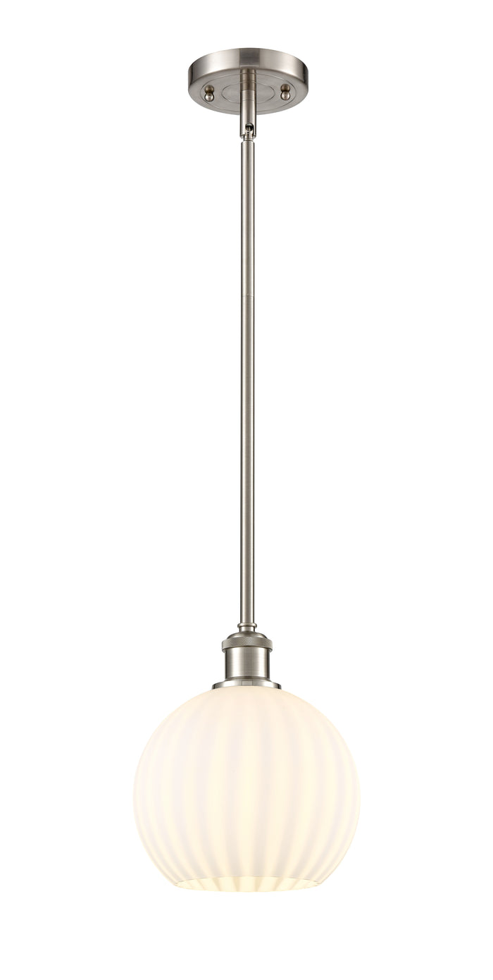 Brushed Satin Nickel / White Venetian
