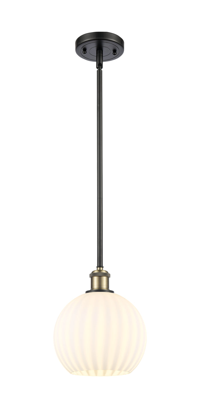 Ballston Mini Pendant Brass 8 Inch Dimmable