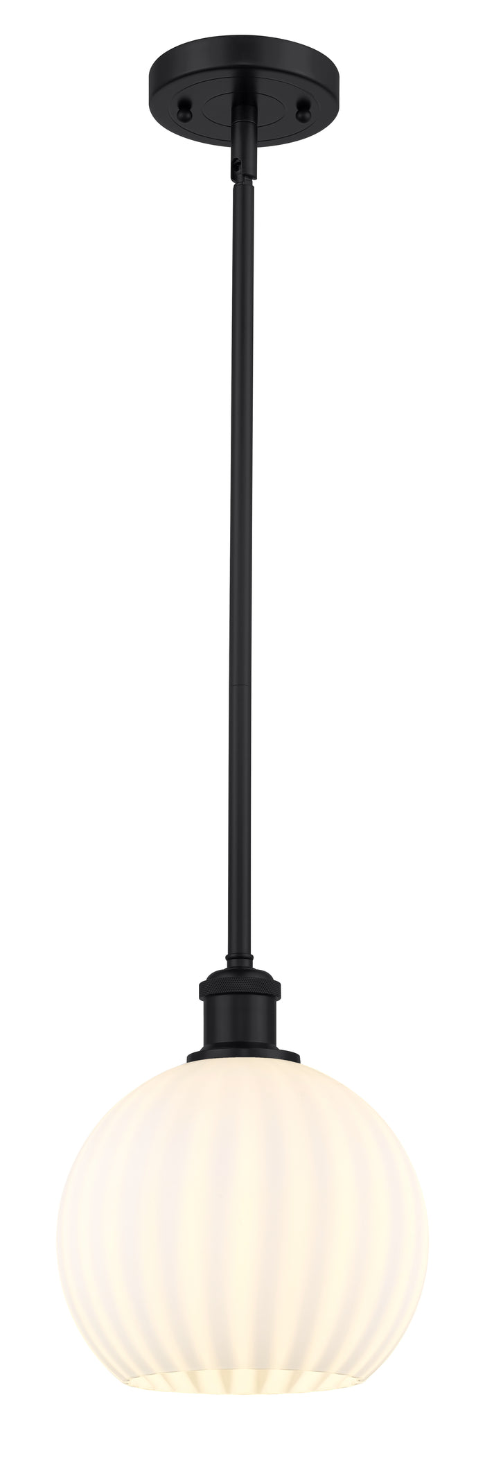 Ballston Mini Pendant Brass 8 Inch Dimmable