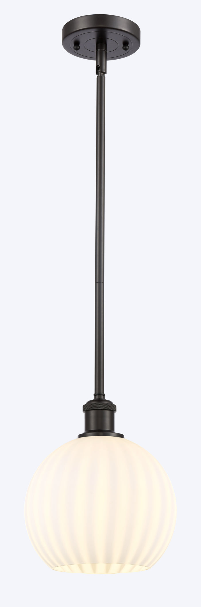 Ballston Mini Pendant Brass 8 Inch Dimmable