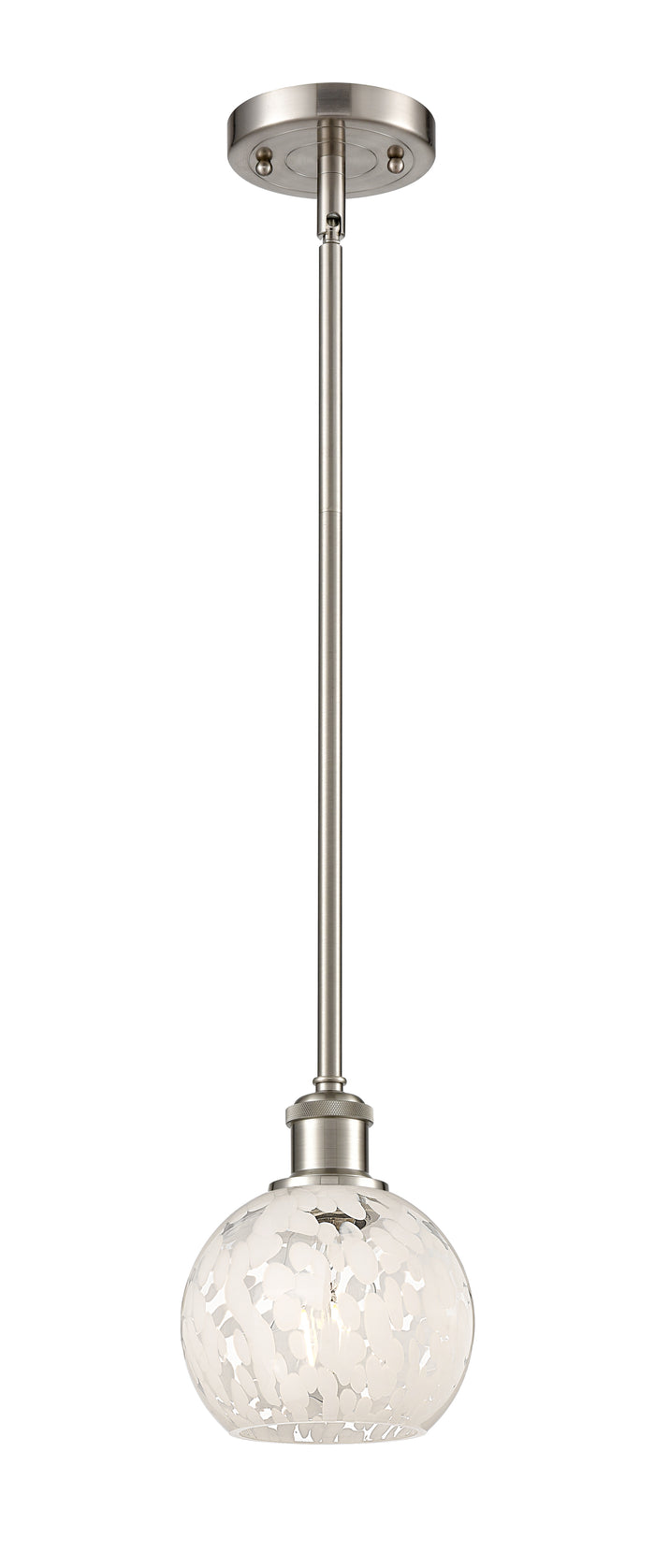 Brushed Satin Nickel / White Mouchette