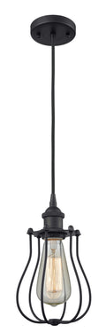 Ballston Mini Pendant Matte Black Cast Brass