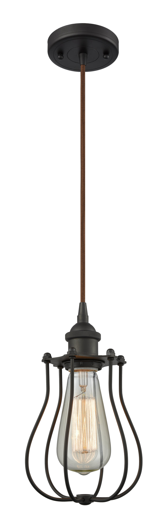 Ballston Mini Pendant Matte Black Cast Brass