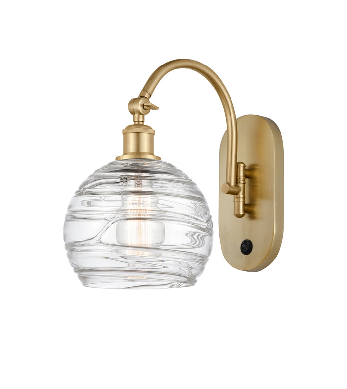 Satin Gold / Clear Deco Swirl