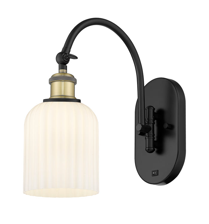 Black Antique Brass / Gloss White