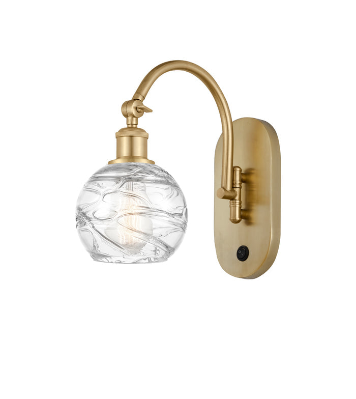 Satin Gold / Clear Deco Swirl