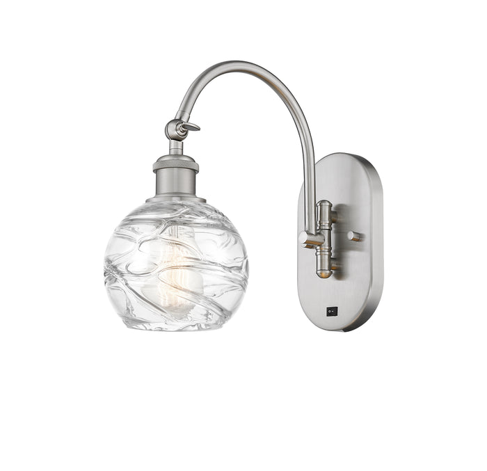 Brushed Satin Nickel / Clear Deco Swirl
