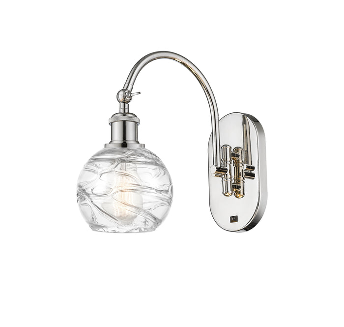 Polished Nickel / Clear Deco Swirl