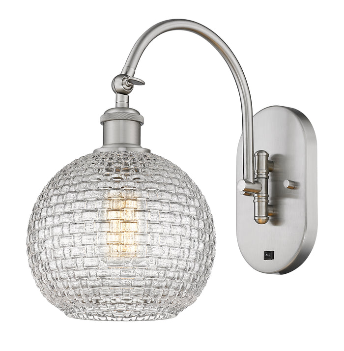 Brushed Satin Nickel / Clear Basket Weave